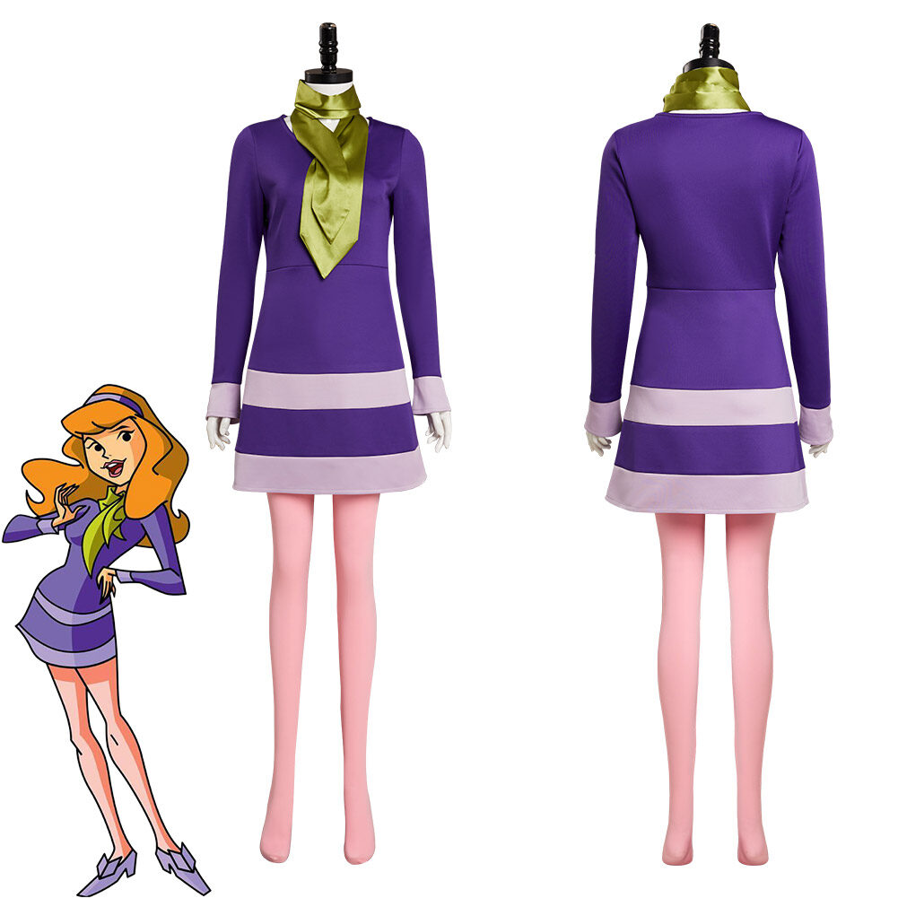 Scooby Doo Where Are You Daphne Blake Cosplay Costume Dress Outfits Halloween Carnival Suit