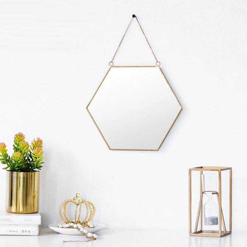 Acituna Bắc Âu Đồng hồ nam sắt vàng Tường dessing Gương phòng tắm Gương treo tường 2 chiếc C