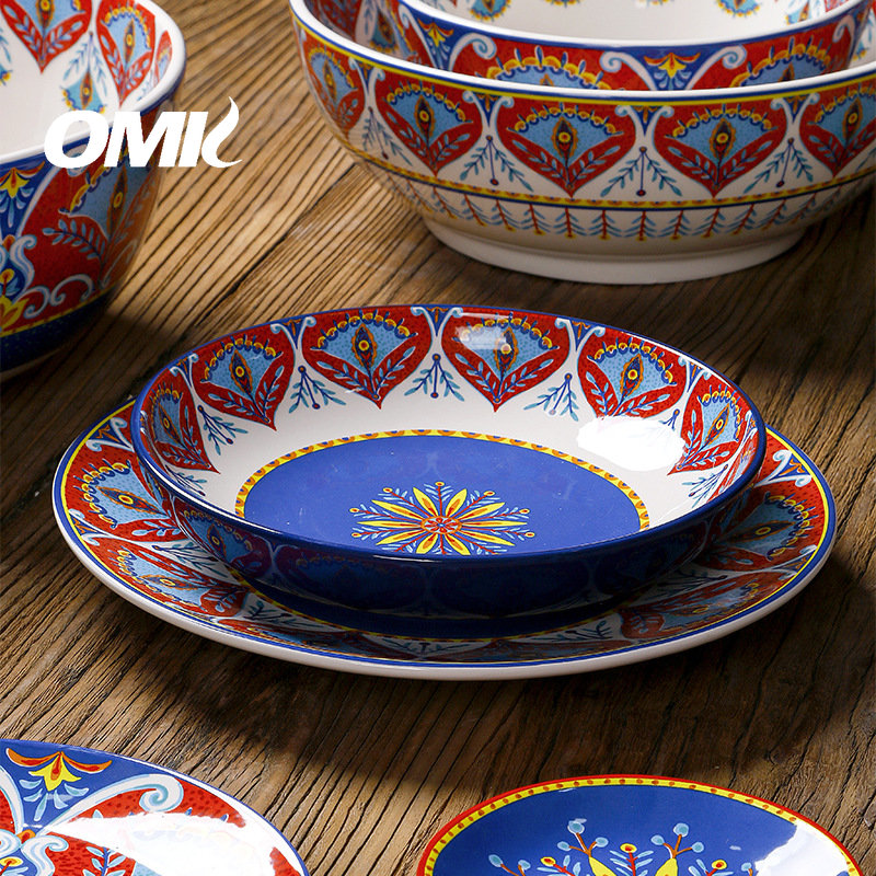 OMK Red Turkey series Ceramic 3600ML Serving Bowls Fruit salad bowl