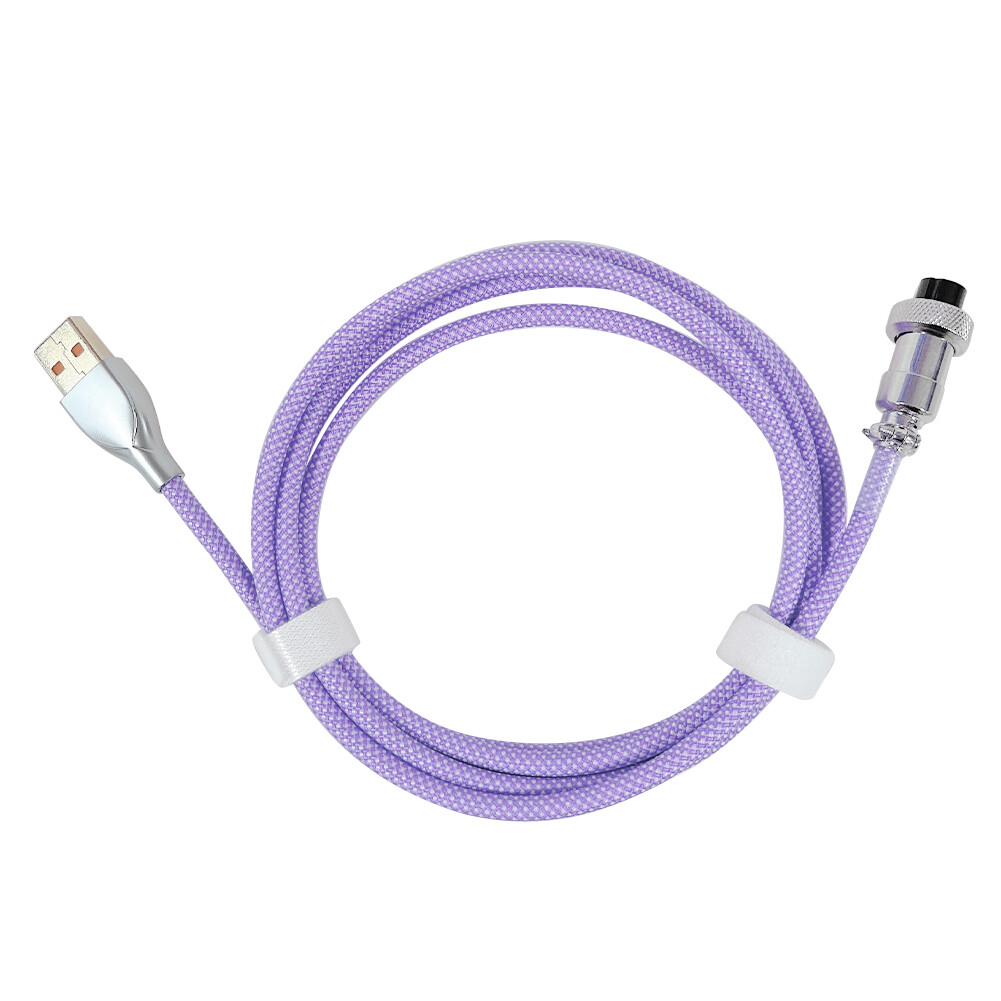 Type C USB Cable Keyboard Aviator for Mechanical Keyboard Aviation Connector Spiral Paracord