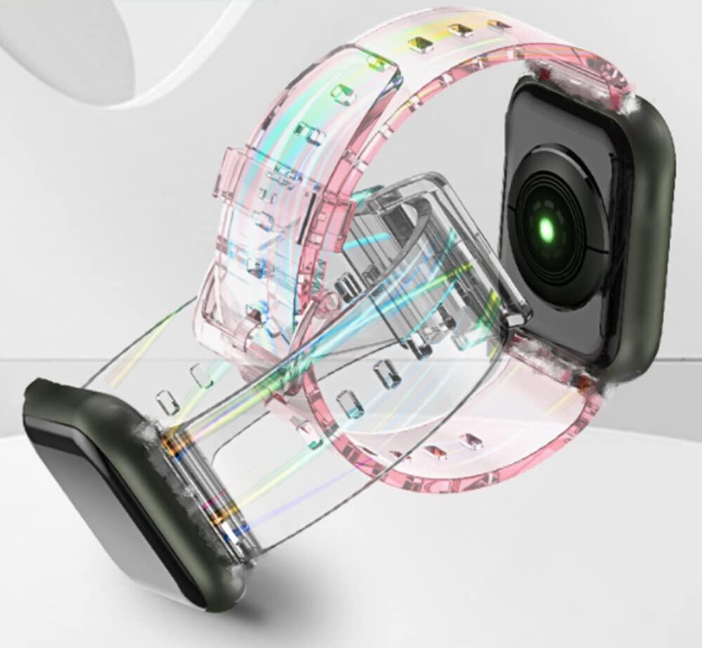 Dây Đeo Silicon Trong Suốt Cho Apple Watch Dây Đeo 44 Mm 40Mm 42Mm 38Mm 40