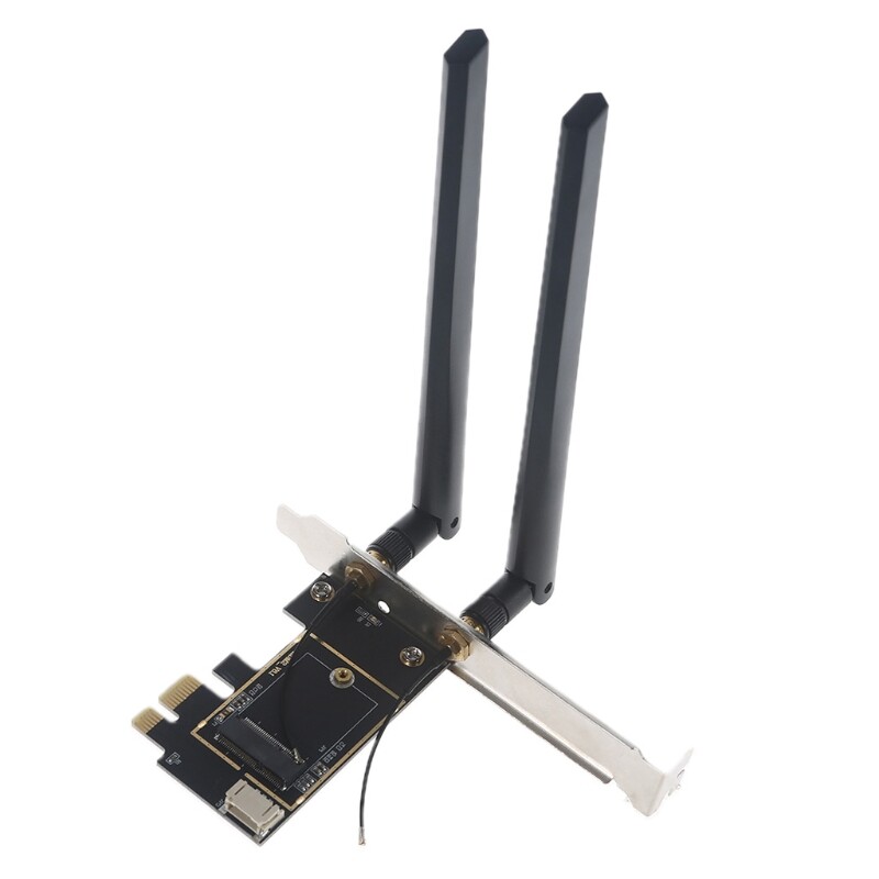Bộ Chuyển Đổi Thẻ WiFi M.2(Ngff) Mạng Không Dây Máy Tính Để Bàn Sang PCIe 1X Với Cáp Tương Thích Bluetooth