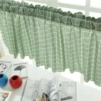 Womdee Kitchen Window Curtains Farmhouse Window Valance Half