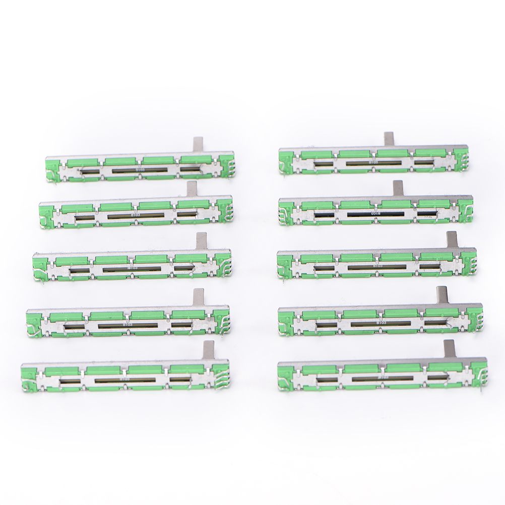 10Pcs 75Mm Behringer เครื่องผสม Fader B10K คู่ตรง Potentiometer สไลด์ ...