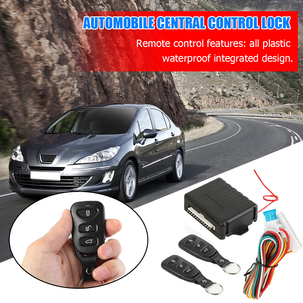 Avivahc Universal Car Auto Central Door Lock Keyless Entry System Remote Control Alarm Central Locking Kit VH13P