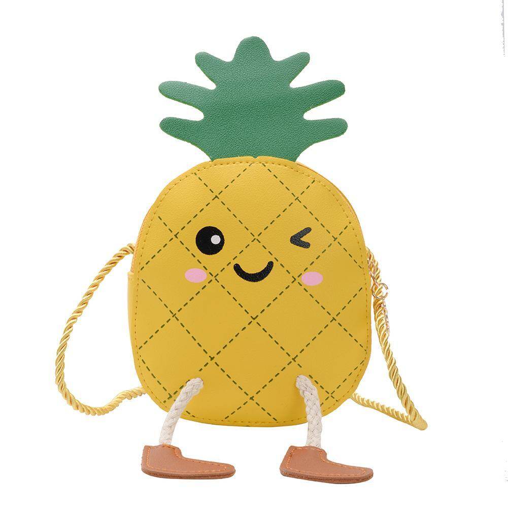 LorMirss Lucu Kartun Nanas Tas Selempang Anak Anak Dompet Kulit Tas Bahu LorMirss Lucu Kartun Nanas Tas Selempang Anak Anak Dompet Kulit Tas Bahu