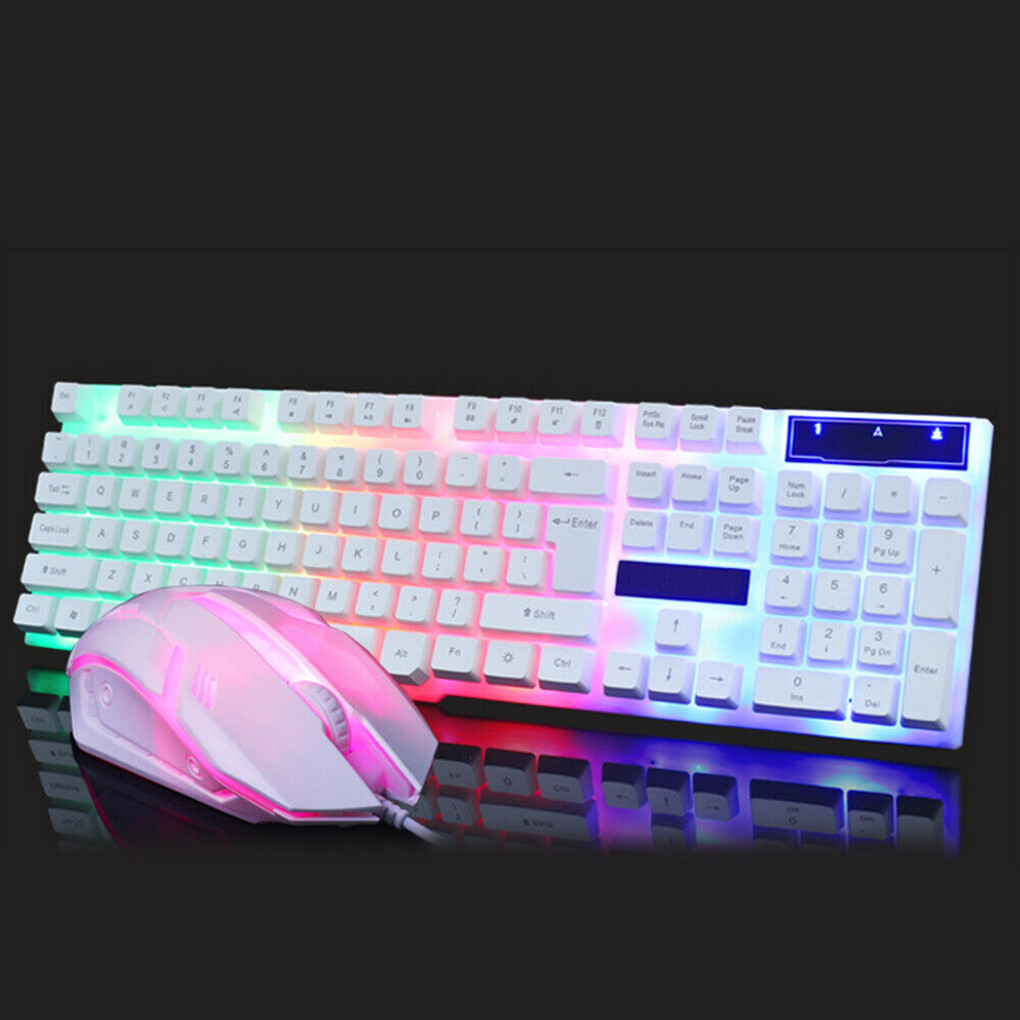G21 USB Wired Keyboard Mouse Set LED Color Backlight Gaming Computer Mouse Keyboard