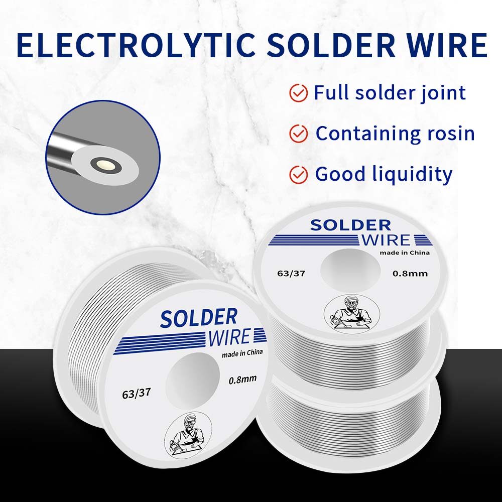 Tin Solder Core Wire Lead 0.8mm Diameter Rosin Core Fluxes Soldering Welding Iron Wires Reel 50g