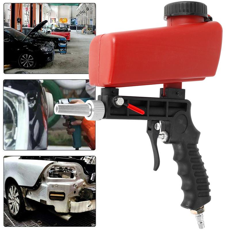 Sandblasting Machine Adjustable Air Sandblasting Spra-y Tool Hand-held Industrial Pneumatic Sand Blasting Machine Rust Removal Tool Sandblaster Tool