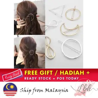 Lbh Korean Gold Silver Geometry Triangle Hair Pin Hair Clip
