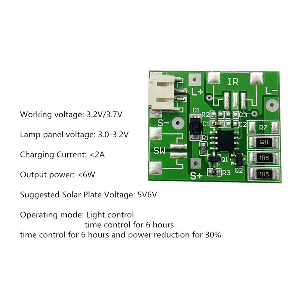 Smart 3.7V Solar Lamp Circuit Board Automatic Street Night Light Control Panel Outdoor Energy Saving Spotlight Module
