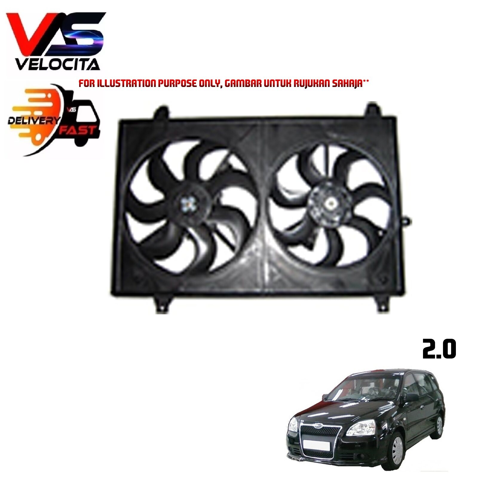 OEM RADIATOR FAN MOTOR ASSY NAZA CITRA 2.0 AIR COND MOTOR (2MOTOR) Lazada