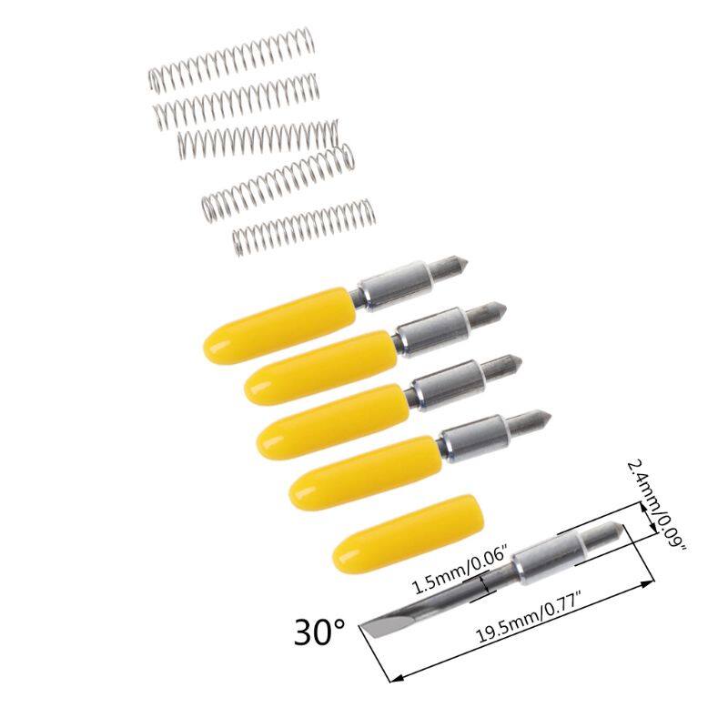 5Pcs 30° 45° 60° Cutting Vinyl Plotter Blades For Graphtec CB15U Vinyl Cutter
