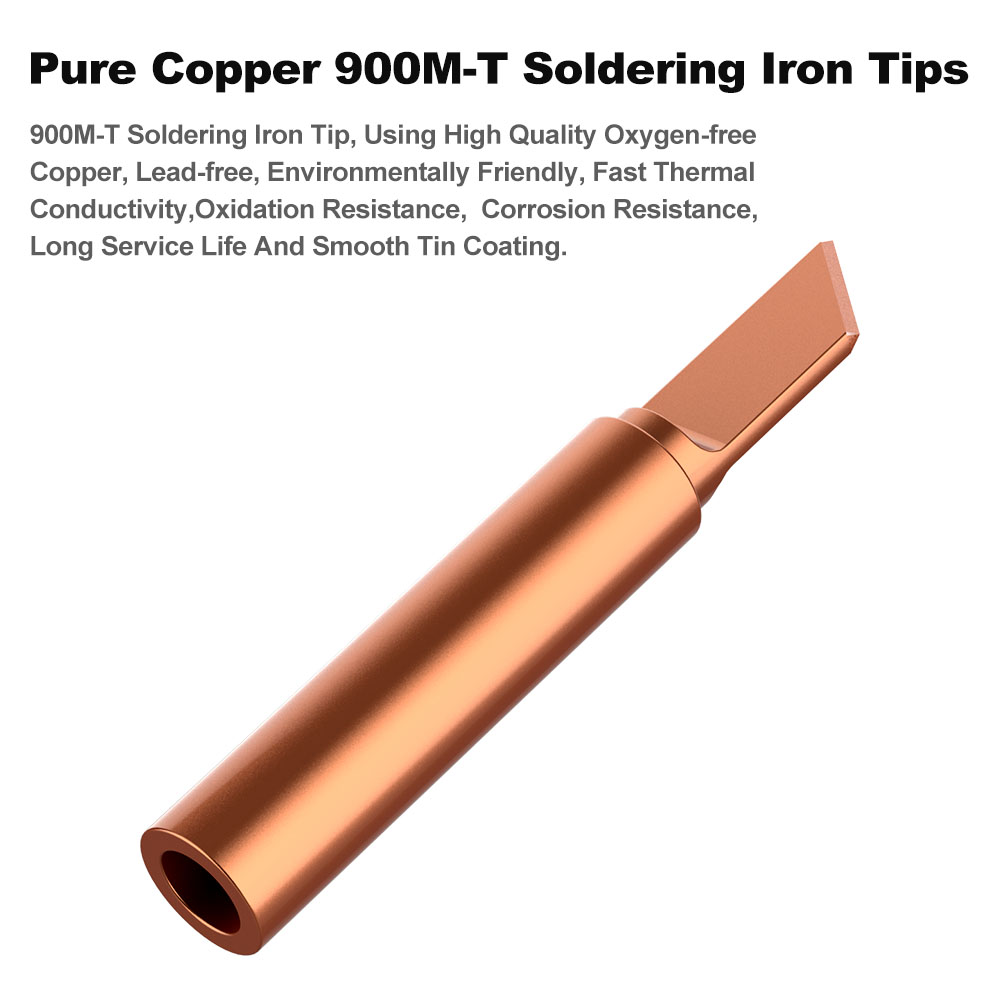 5Pcs Pure Copper Iron Tip 900M-T Soldering Tip Rework Station