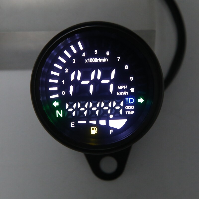 Universal Motorcycle Meter Speedometer Digital Odometer Round Speed Meter for Honda Yamaha