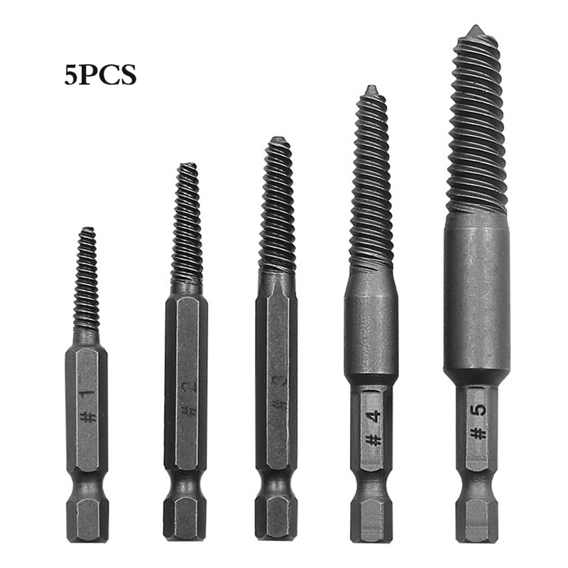 5 cái dụng cụ tháo vít khoan trung tâm bit Bộ DẫN HướNg vỡ hư hỏng dụng cụ tháo bu lông chuôi lục giác và cho dụng cụ cầm tay bị hỏng