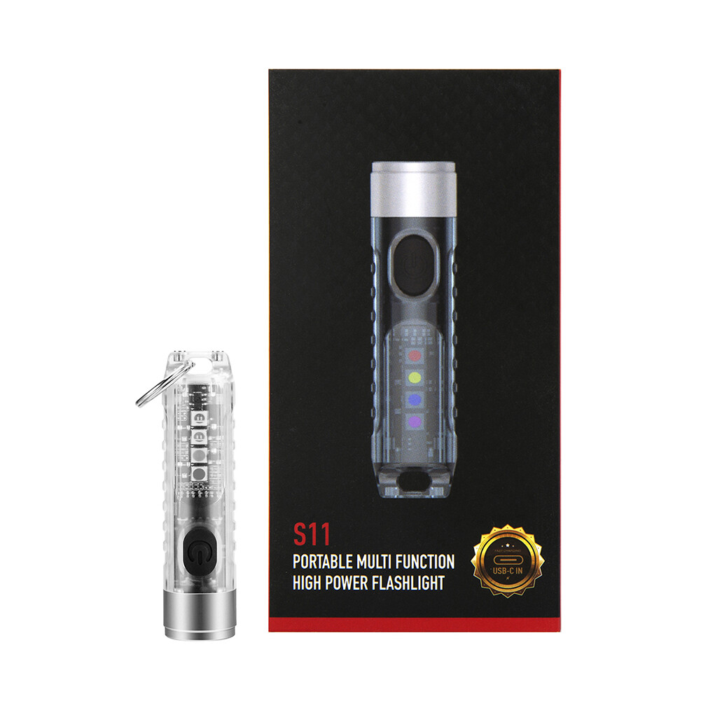 SST20 LED Keychain Flashlight Lighting 400LM Waterproof Mini Pocket Torch