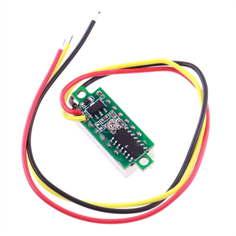 Vôn Kế Kỹ Thuật Số DC Đầu 0.28 Vôn Kế Kỹ Thuật Số LED DC0-100.0V Vôn Kế Ba Dây
