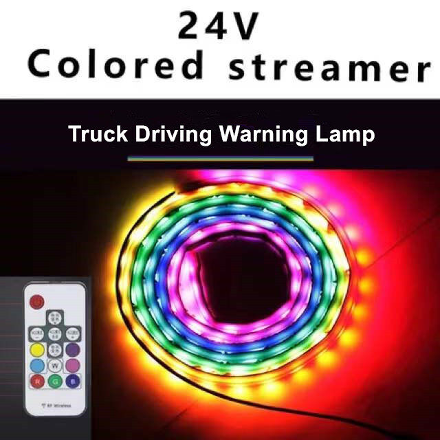 Angelila Truck Warning Running LED Strip Light 24V 5050SMD Strobe Running Streamer Led strip lights Dynamic Streamer for Van Truck Tailgate Flexible DRL Car Styling