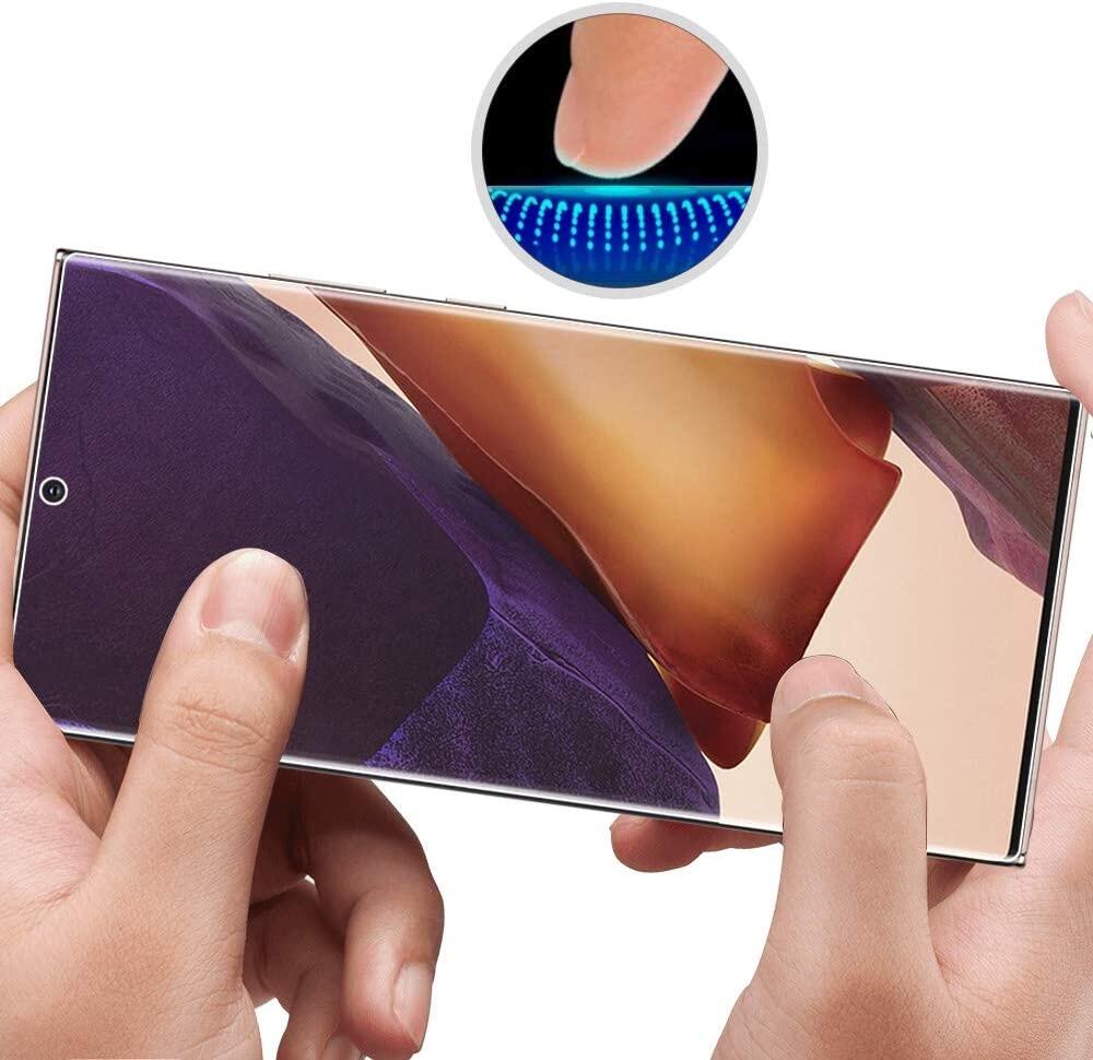 [2 Gói] Bảo Vệ Màn Hình Kính Kính Cường Lực Cho Galaxy Note 20 Ultra / Note 20 [Tương Thích Với Cảm Biến Vân Tay] [Dính Toàn Bộ] [Kính 3D] [Thân Thiện Với Vỏ] Dành Cho Samsung Galaxy Note 20 Ultra 6.9 Inch/Note 20 6.7 Inch
