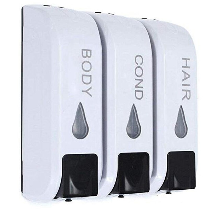 Triple Shower Soap Dispenser Wall Mounted Liquid Soap Shampoo Dispenser