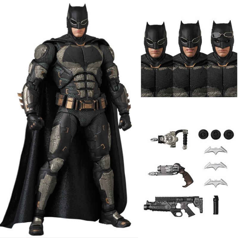 Mafex 064 batman tactical suit ver. the dark knight dc justice league pvc action figure collectible model toy 16cm
