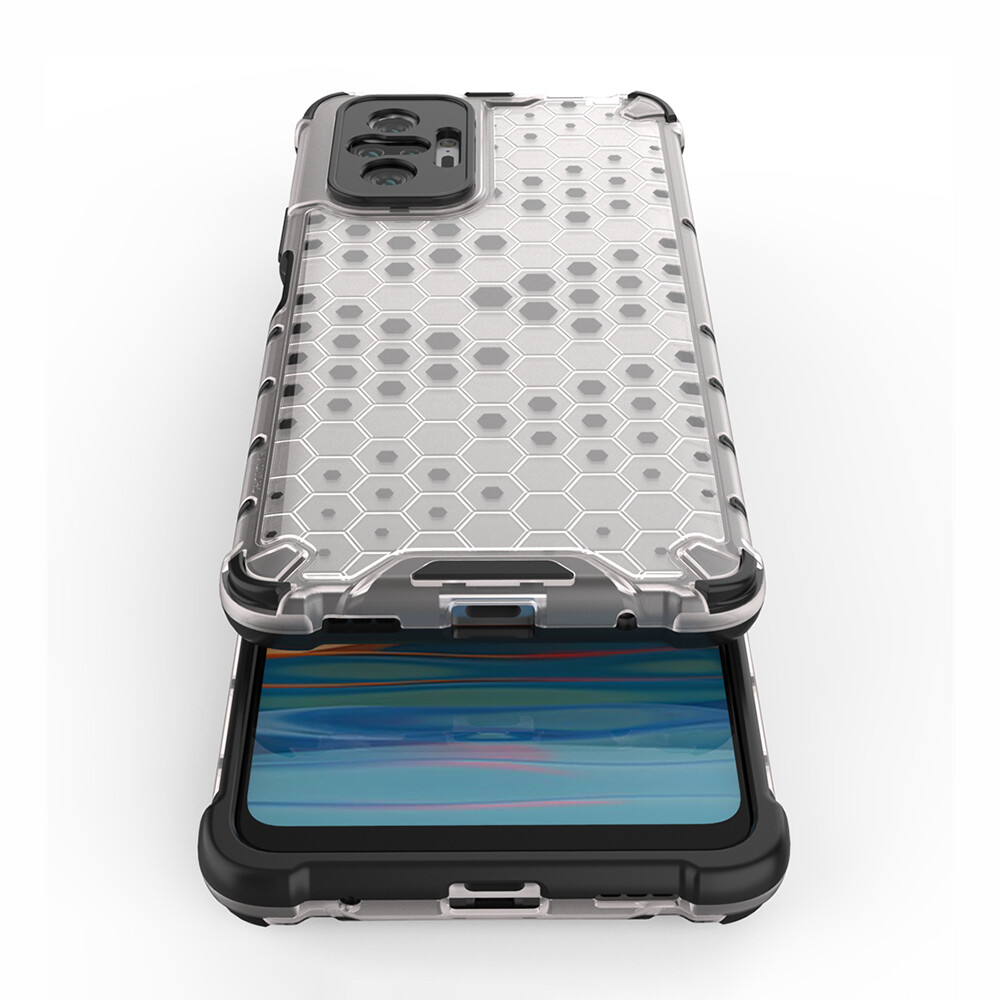 UFLAXE Honeycomb Ốp Cứng Chống Sốc cho Xiaomi Redmi Note 10 / Note 10S / Redmi Note 10 Pro Ốp Điện Thoại Trong Suốt Ốp Lưng Bảo Vệ Toàn Diện Bền Chặt Chống Vàng