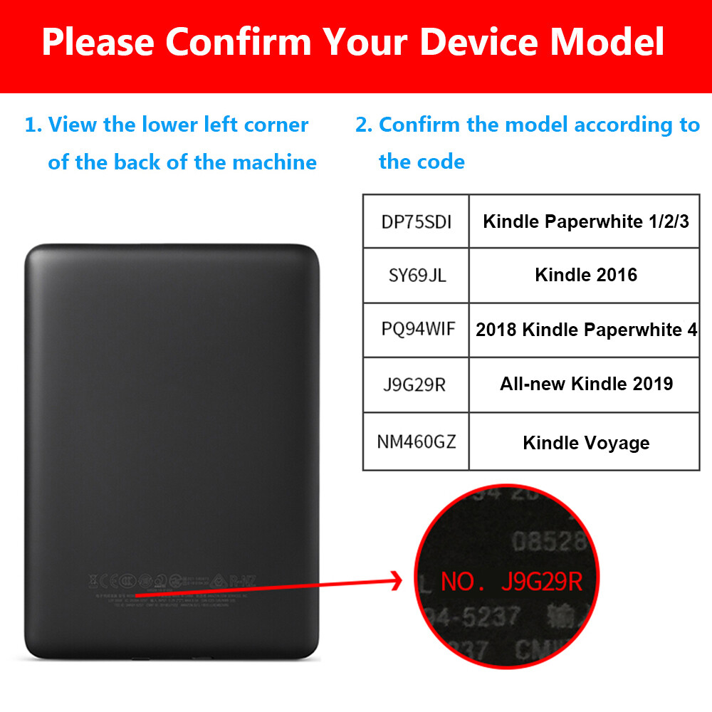 Bao Da PU Thông Minh Siêu Mỏng Vỏ Bảo Vệ Đầu Đọc Sách Điện Tử 6 "Cho Amazon Kindle 8/10 Gen Paperwhite 1/2/3/4