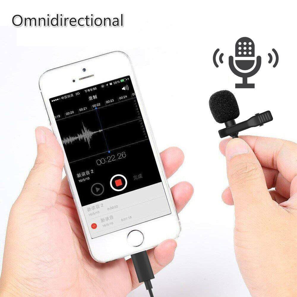 Micrô Cho iPhone Mini Đa Năng Lightning Type C 3.5Mm Microfone Cho Samsung Huawei Xiaomi Lavalier Clip-On Ghi Âm Giảm Tiếng Ồn Studio Bài Giảng Micro Bên Ngoài 1.5M Âm Thanh Cáp Sạc Hoạt Động Cho PC Máy Tính Notebook Máy Tính Xách Tay
