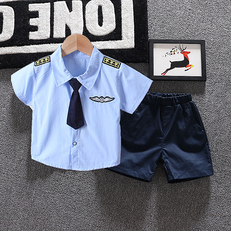 Boys' new air force style fashion Korean summer clothes are on sale at low prices