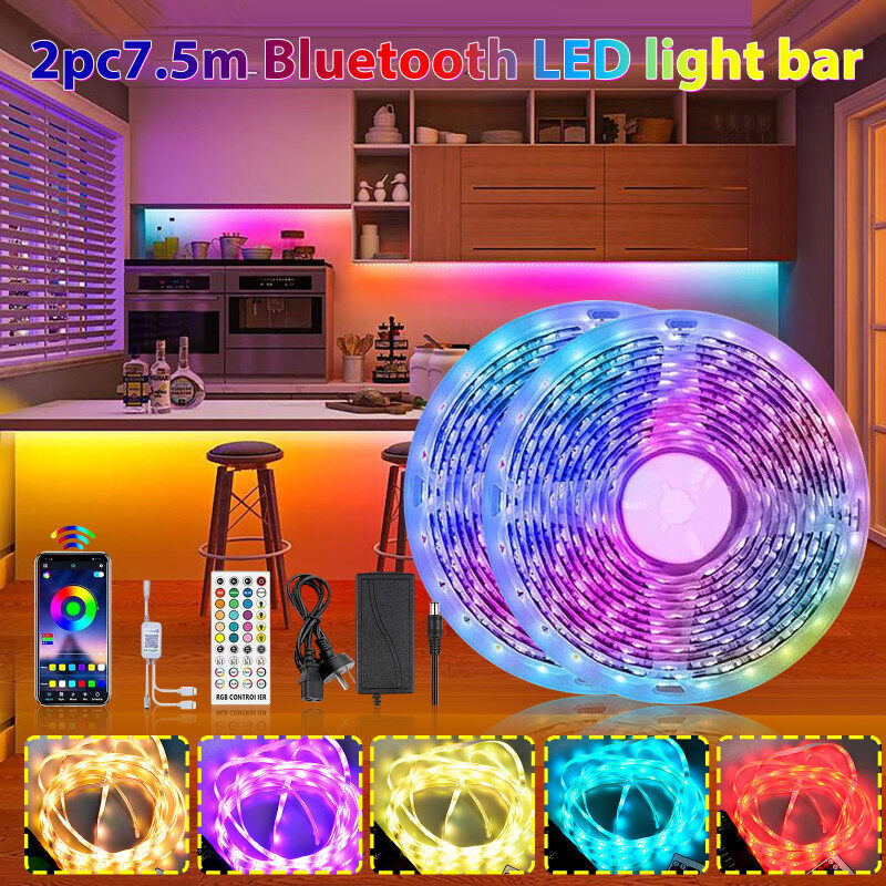 Dây Đèn LED 50ft RGB Dải Đèn Thay Đổi Màu Cực Dài 600 Đèn LED Sáng