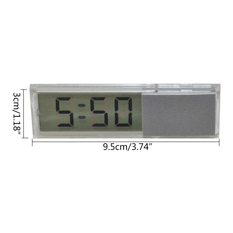 Car Digital Clock Temperature Display Electronic Clock / Thermometer Auto Electronic LCD Digital Clock with Sucker