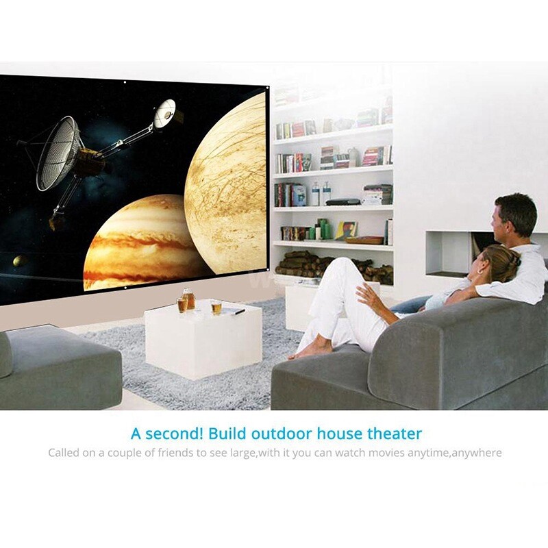 60/72/84/100/120 Portable HD 16:9 White 60 Inch Diagonal Projector Screen