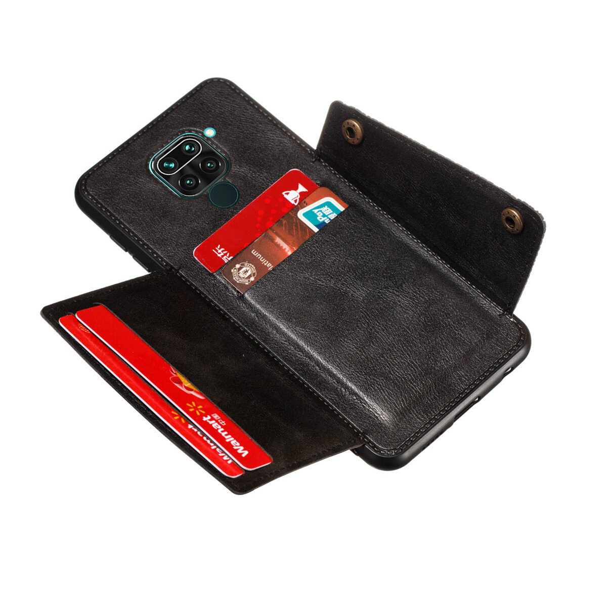 Cho Redmi Note 9 9S Pro Max da trường hợp nhiều Folio lật Bìa Wallet trở lại trường hợp vỏ, có thể làm việc với gắn trên xe hơi, ẩn thẻ tín dụng ID khe giữ, retro nút kim loại clasp, đứng hỗ trợ