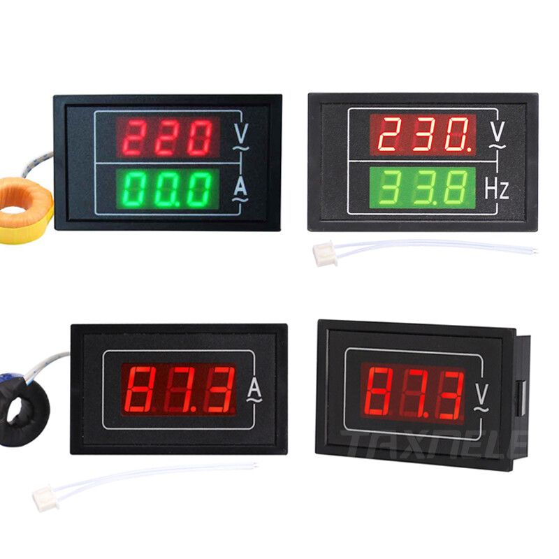 DL85 AC80-500V 100A 60A Dual Display Voltage Current Meter Detector Frequency Meter Amperimetro LED Voltmeter Ammeter AC Meter