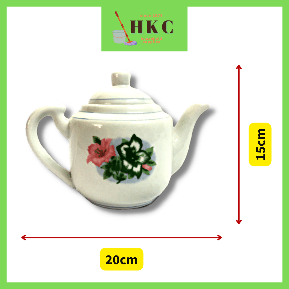 【Ready Stock Malaysia】Bunga Kangkung Ceramic Teapot Classic Porcelain