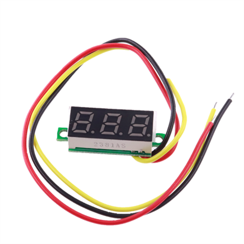 Vôn Kế Kỹ Thuật Số DC Đầu 0.28 Vôn Kế Kỹ Thuật Số LED DC0-100.0V Vôn Kế Ba Dây