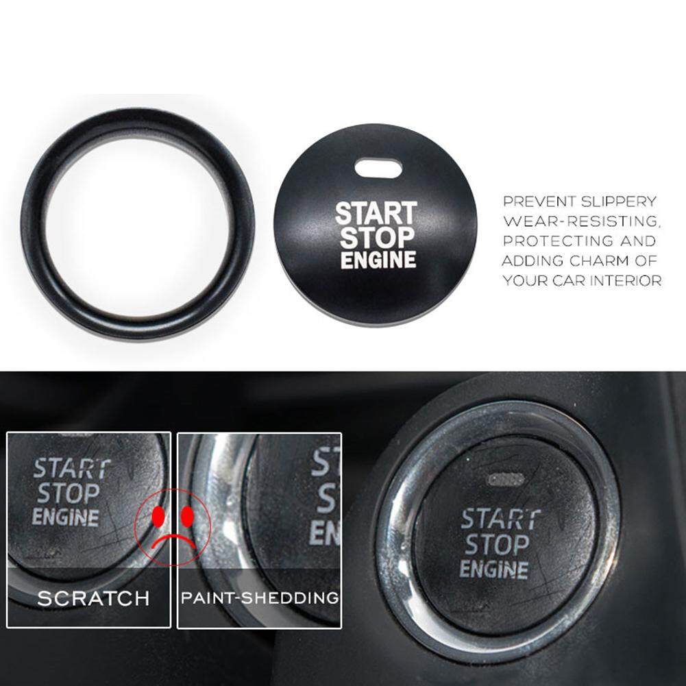 1x Silver Car Engine Start Stop Button protect Cover For Mazda 3 Axela 2017 2018