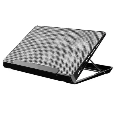 USB Cooler Notebook Base Holder Adjustable 6 Fan Cooling Pad Aluminum Laptop Cooler Pad Stand