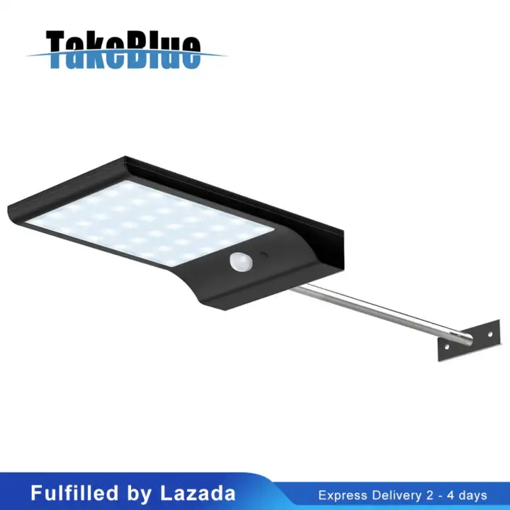 Takeblue Lampu Jalan Solar Led Outdoor Light Street Sensor 36 Waterproof With Rod For Garden Taman Lazada Lampu Jalan Solar Led Outdoor Light