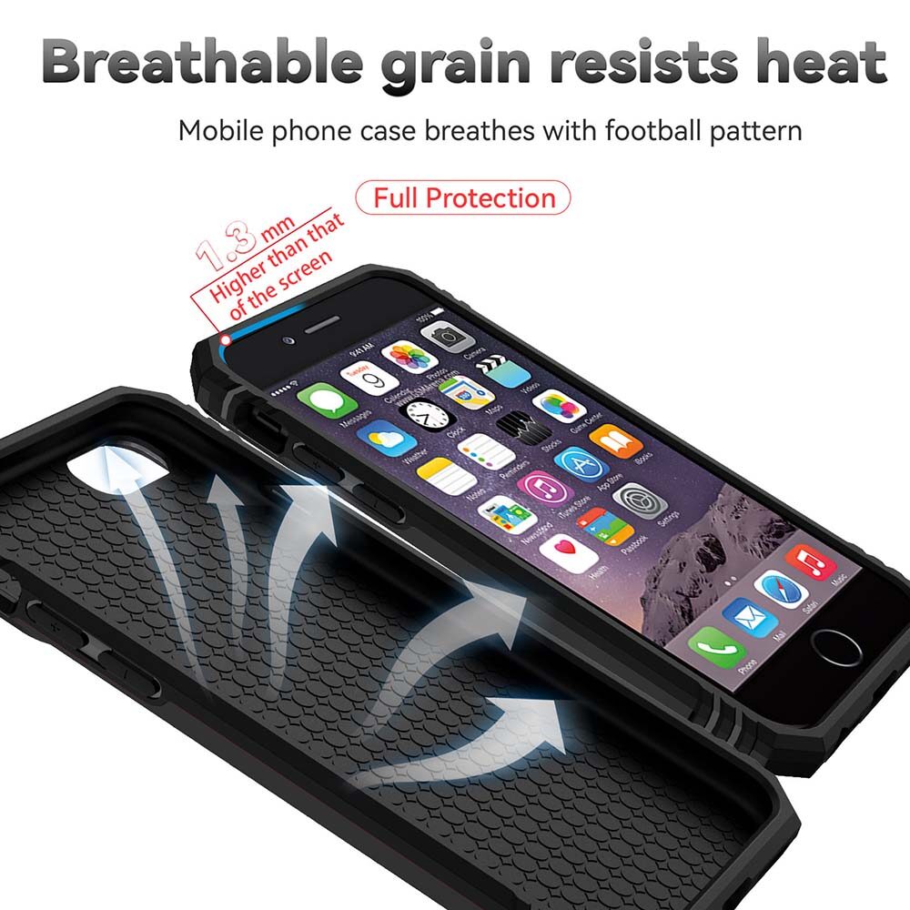 For iPhone 6/7/8/SE 2020/SE 2022 Phone Case,Sergeant Push Window Protection Camera Armor Ring Bracket Back Cover