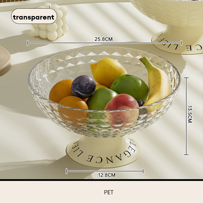 Fruit pot, living room, coffee table, snacks, candy, dried fruit storage tray, large capacity household drainable fruit tray