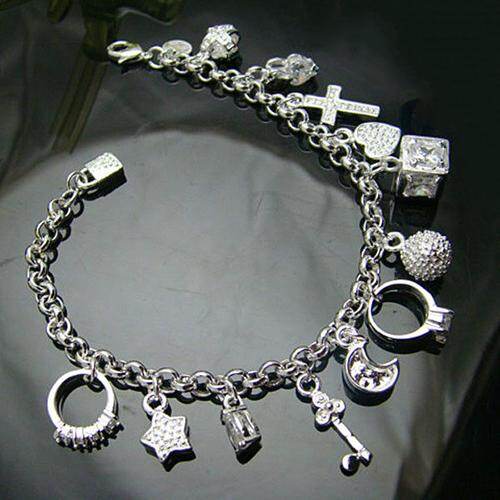 Gravitational wave Bracelet Pendants Chain Creative Silver Plated Ethnic Style Electroplate Bangle for Party