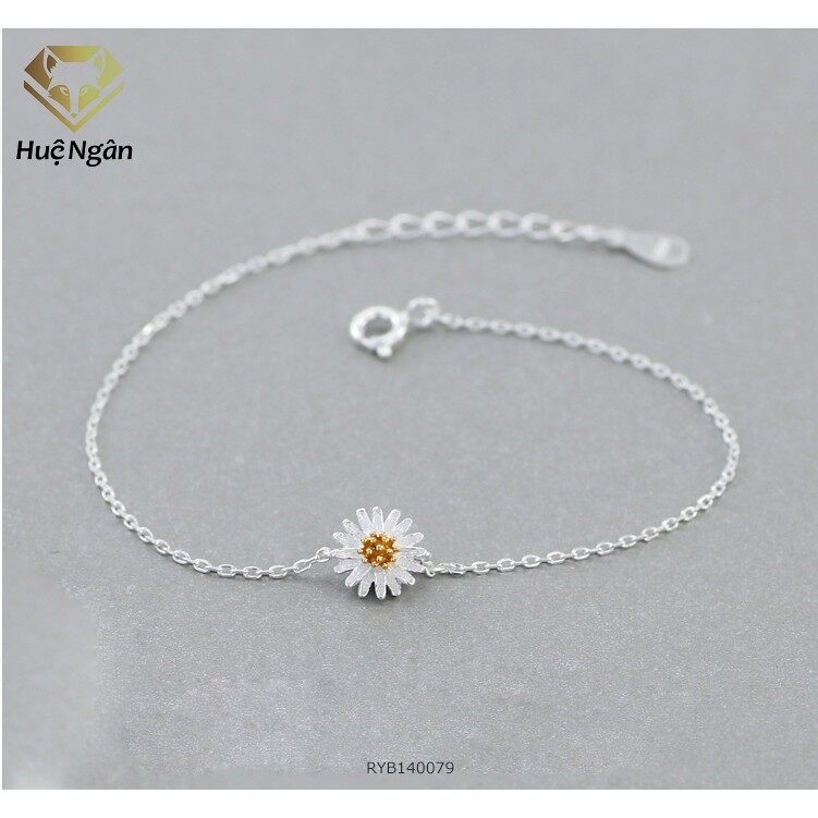 Lắc tay bạc 925 Huệ Ngân - Cúc họa mi đón gió đông về RYB140079