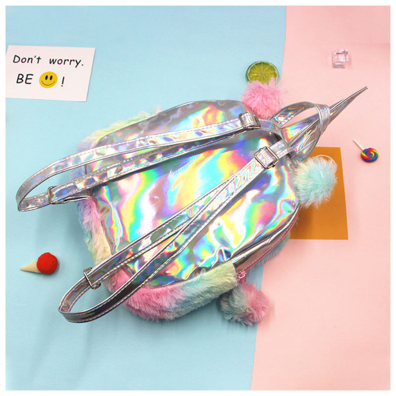 HOBIBEAR children's backpack Unicorn Plush Backpack