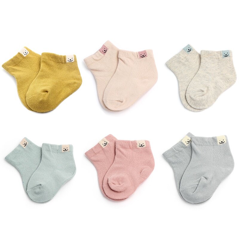 Tất Cotton Màu Kẹo Ngọt Dễ Thương Cho Bé 0-1 Tuổi