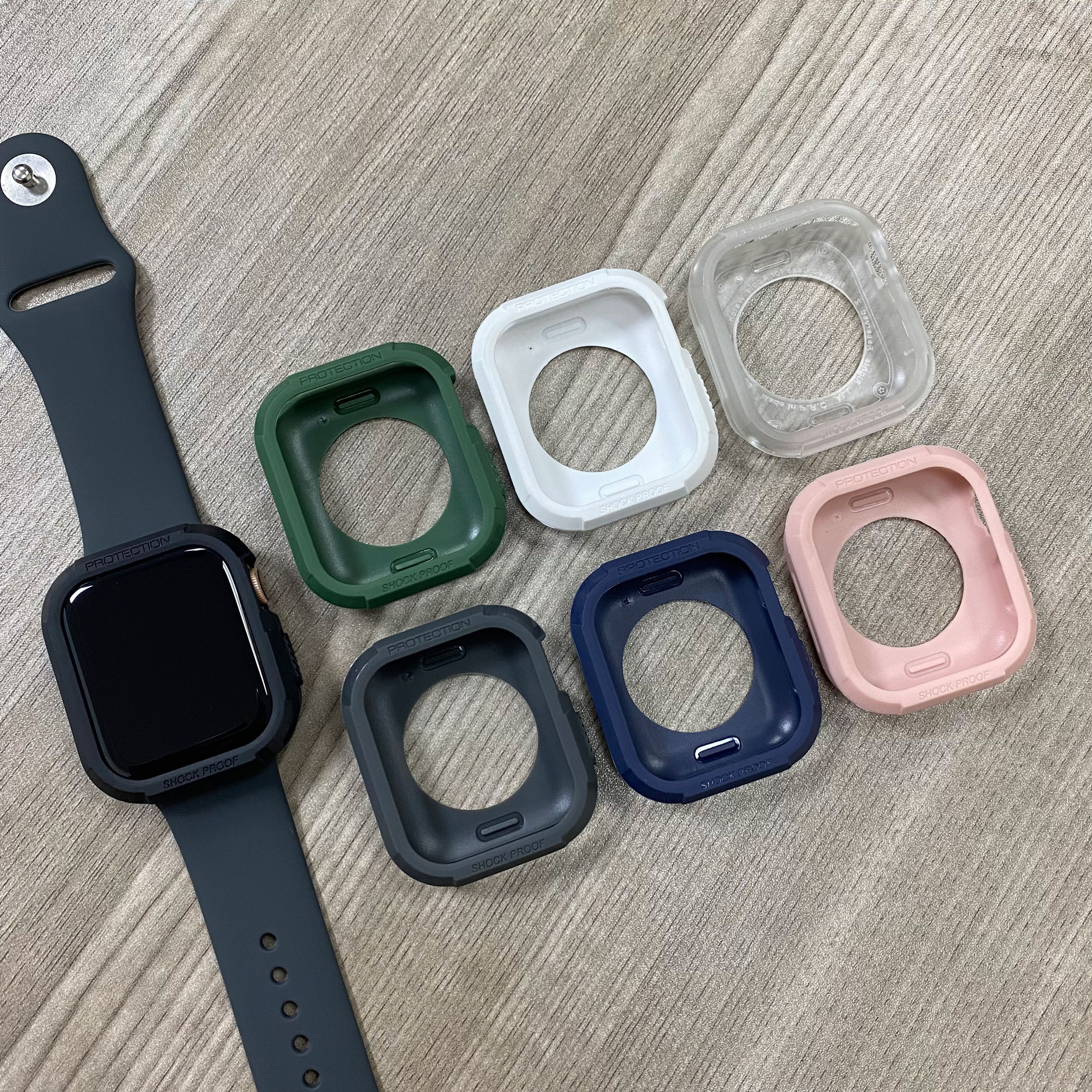 Shockproof Watch Cover compatible with apple watch 7 case 41mm 45mm protractor bezel soft silicone case for i watch 7 series