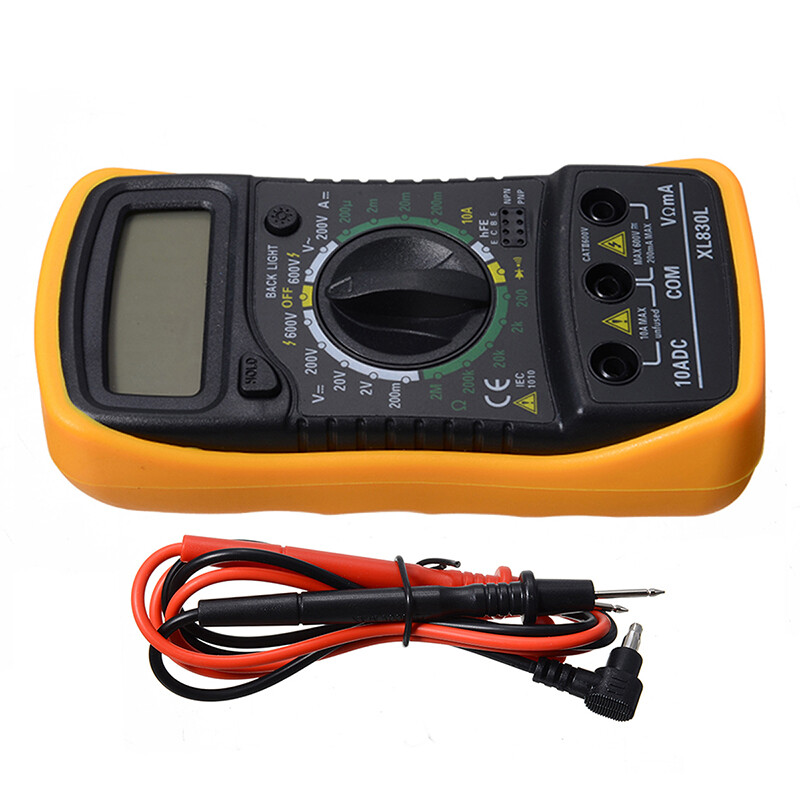 KIPRUN Đồng Hồ Vạn Năng Kỹ Thuật Số LCD Ampe Kế AC DC Máy Kiểm Tra Vôn Kế Thiết Bị Đo Hiển Thị LCD Với 2 Dây Dẫn Nhỏ Nhất, XL830L