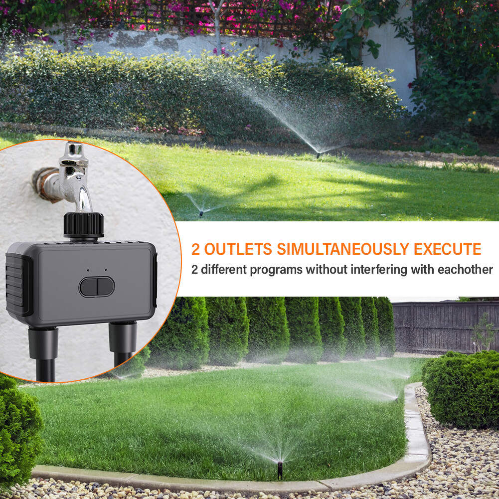 Yieryi Wifi van nước thông minh hẹn giờ tưới nước kép ZigBee thoát nước van van xả cuộc sống thông minh ứng dụng điều khiển cho làm vườn thủy lợi, bãi cỏ, vườn