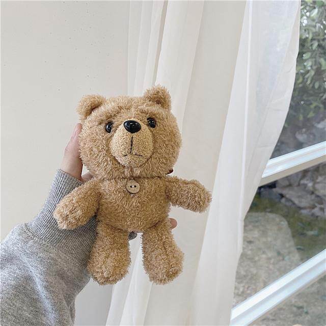 Autumn Winter Plush Doll Bear ForAirPods 3 Case Silicone Soft Wireless Bluetooth Earphone Shell For Airpods 1 2 Pro Case